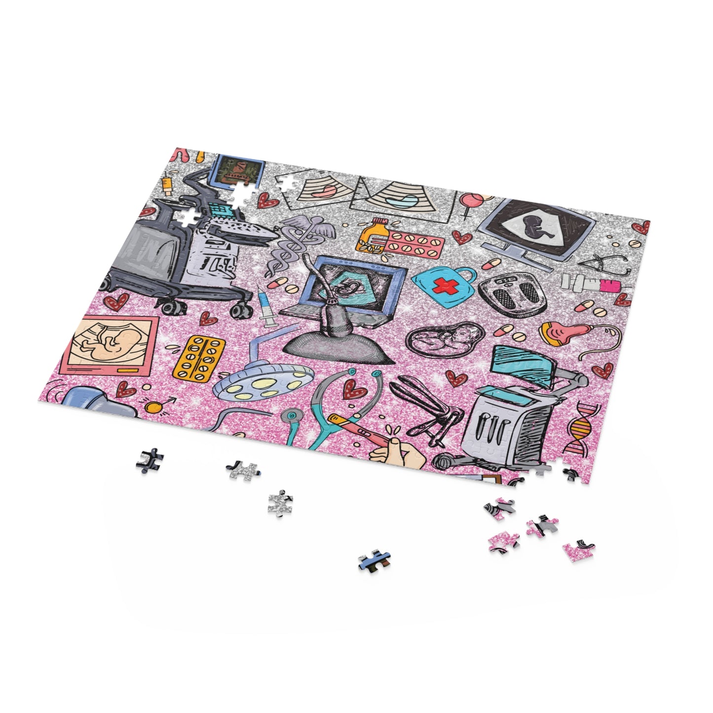 Personalised/Non-Personalised Puzzle, Ultrasound Tech (120, 252, 500-Piece)