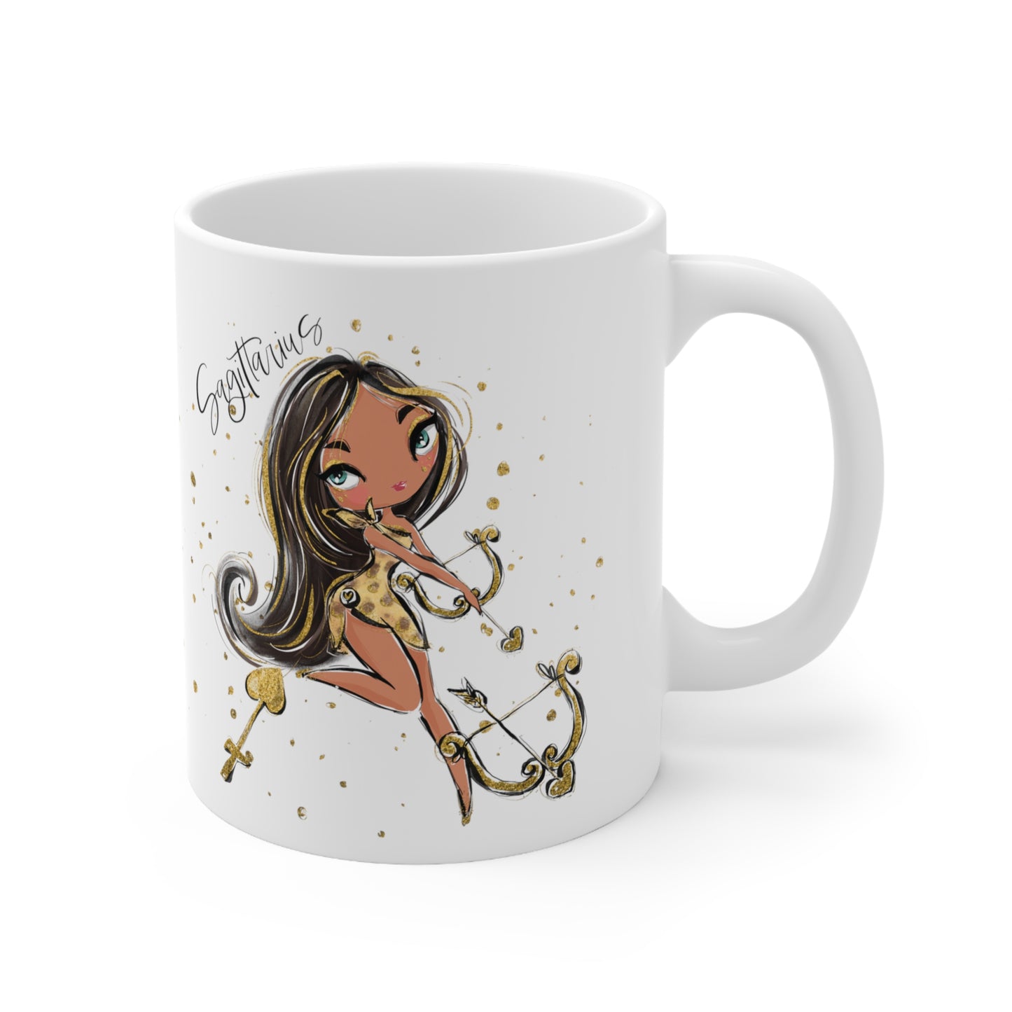 Personalised/Non Personalised Zodiac Sign, Sagittarius, Ceramic Mug 11oz