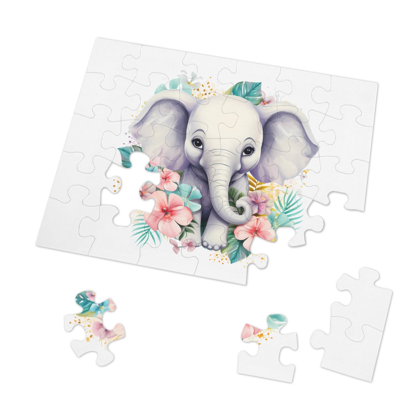 Jigsaw Puzzle, Elephant, Personalised/Non-Personalised (30, 110, 252, 500,1000-Piece)