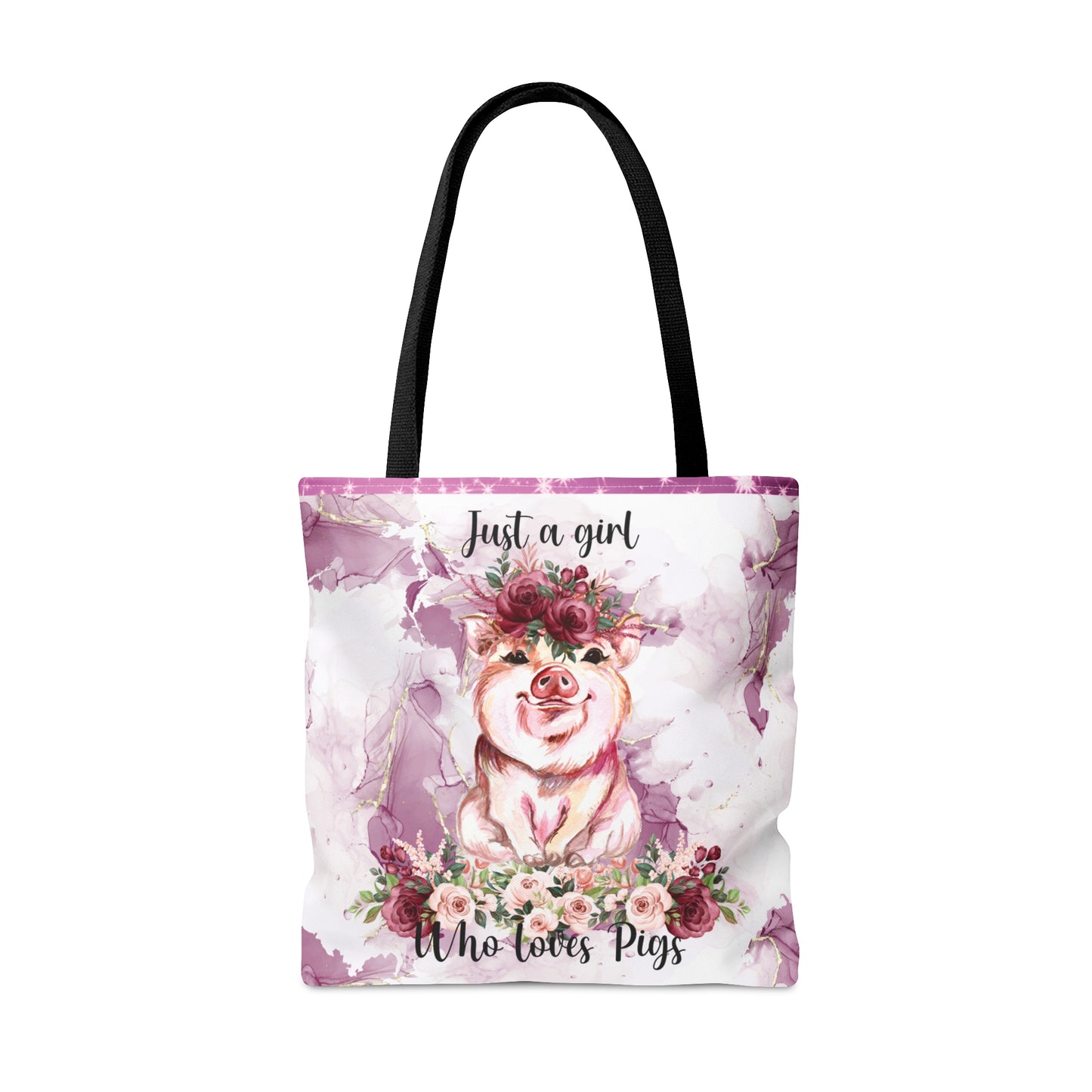 Tote Bag, Just a Girl Who Loves Pigs, Personalised/Non-Personalised Tote bag