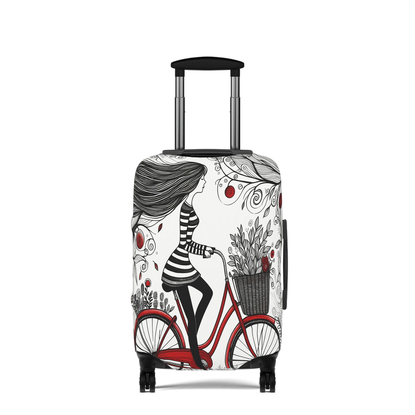 Luggage Cover, Girl on Bike, awd-3022