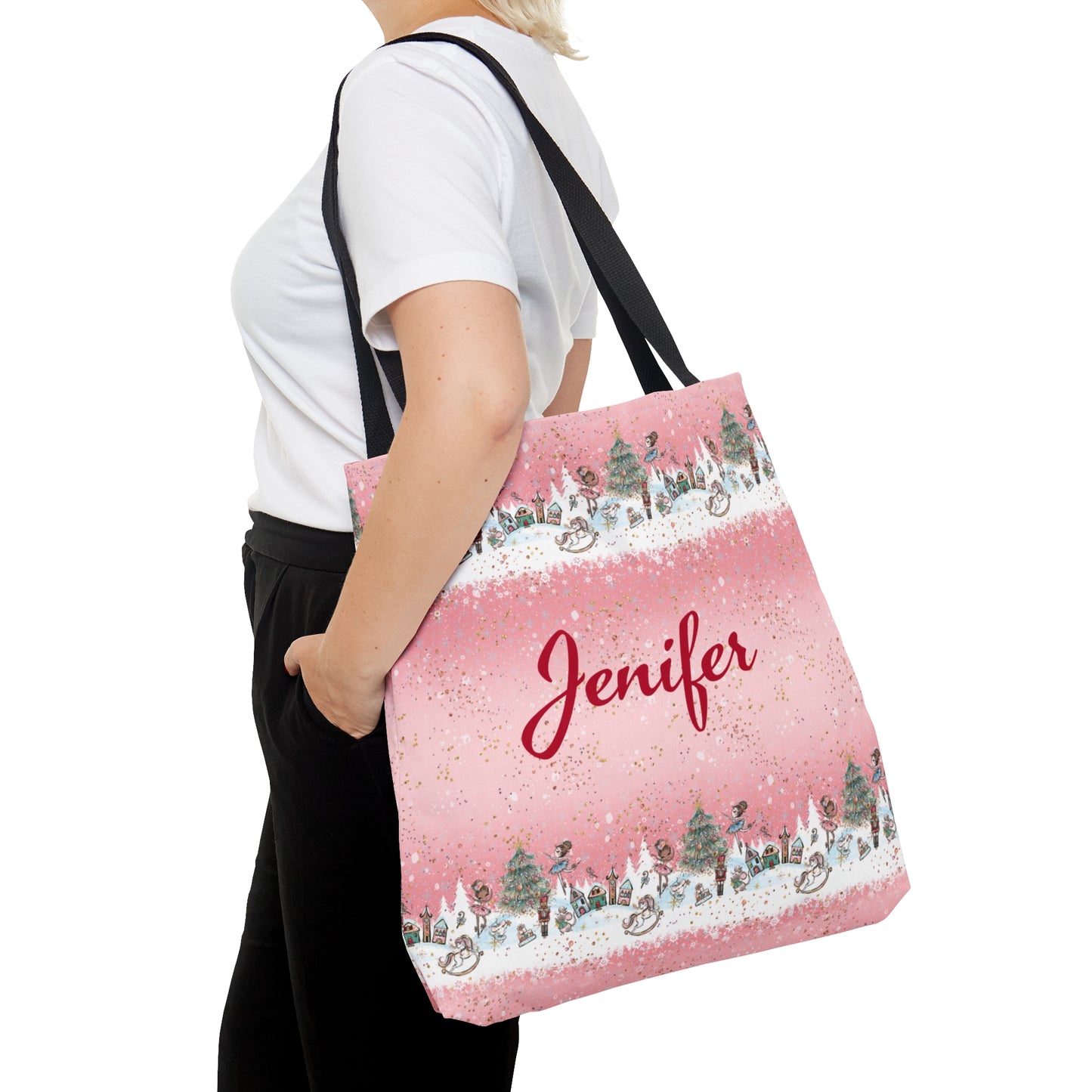 Personalised Tote Bag, Nutcracker Pink Christmas Tote bag