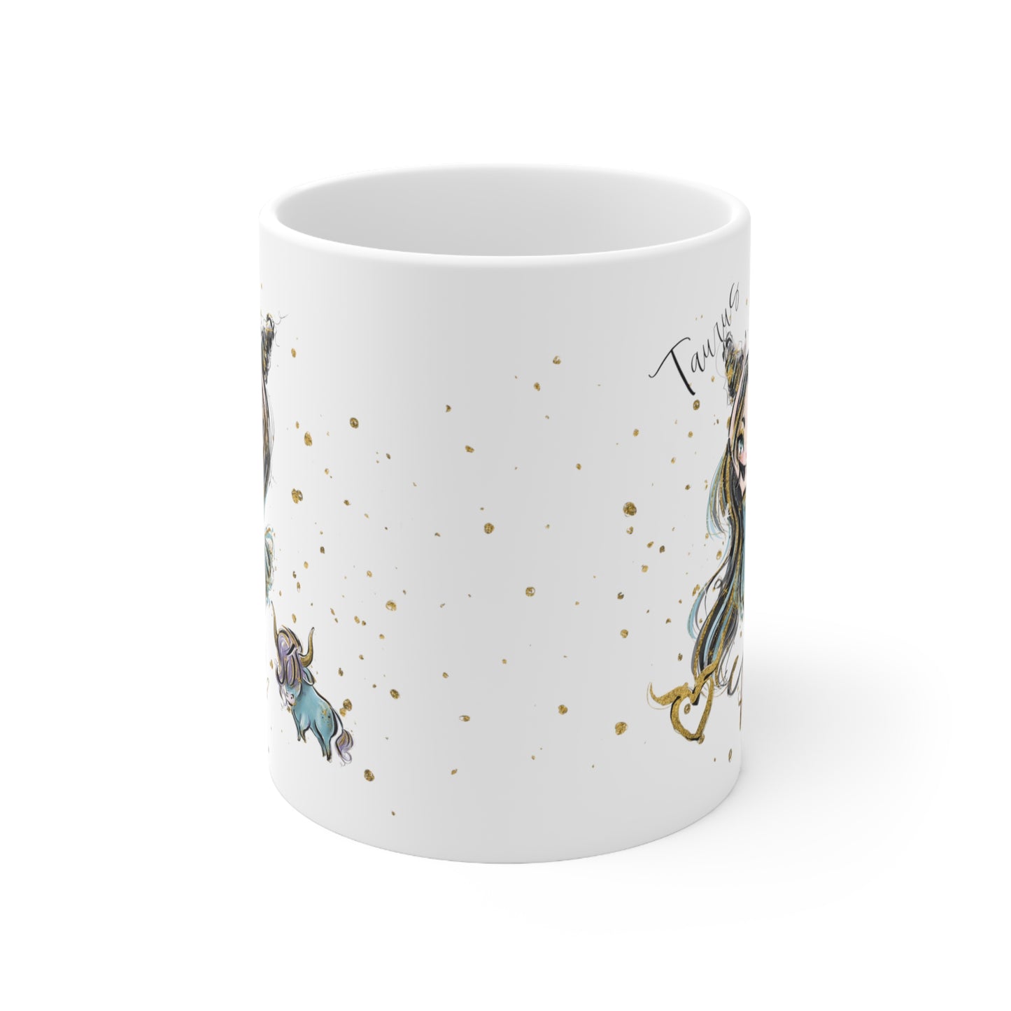 Personalised/Non Personalised Zodiac Sign, Taurus, Ceramic Mug 11oz