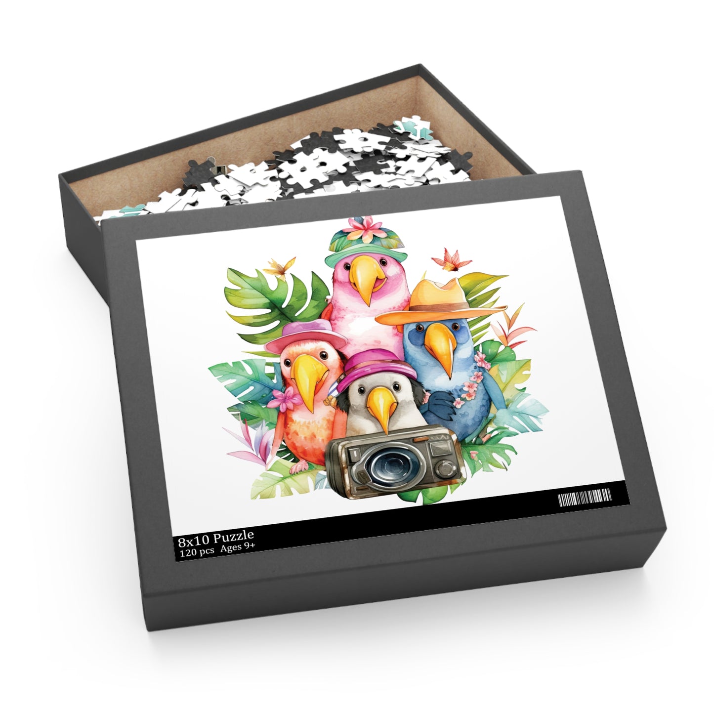 Personalised/Non-Personalised Puzzle, Tropical Parrot (120, 252, 500-Piece)