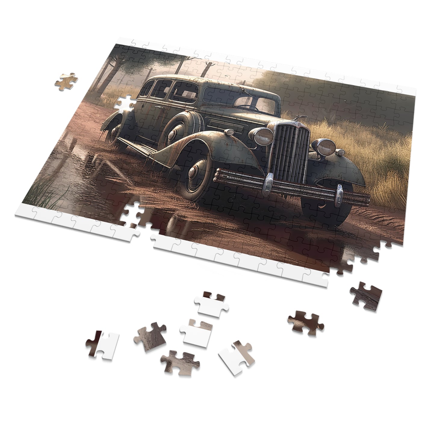 Jigsaw Puzzle, Vintage Car, Personalised/Non-Personalised (30, 110, 252, 500,1000-Piece)