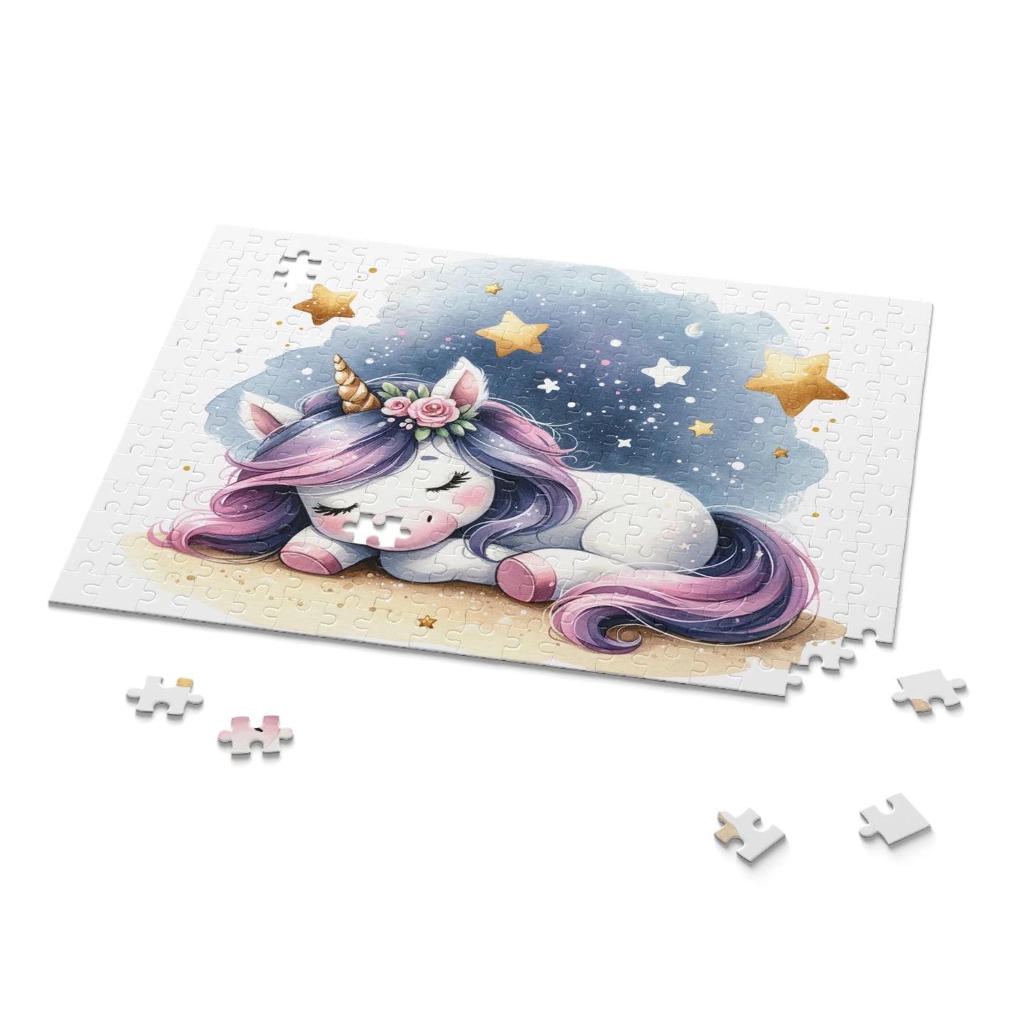 Personalised/Non-Personalised Puzzle, Unicorn (120, 252, 500-Piece)