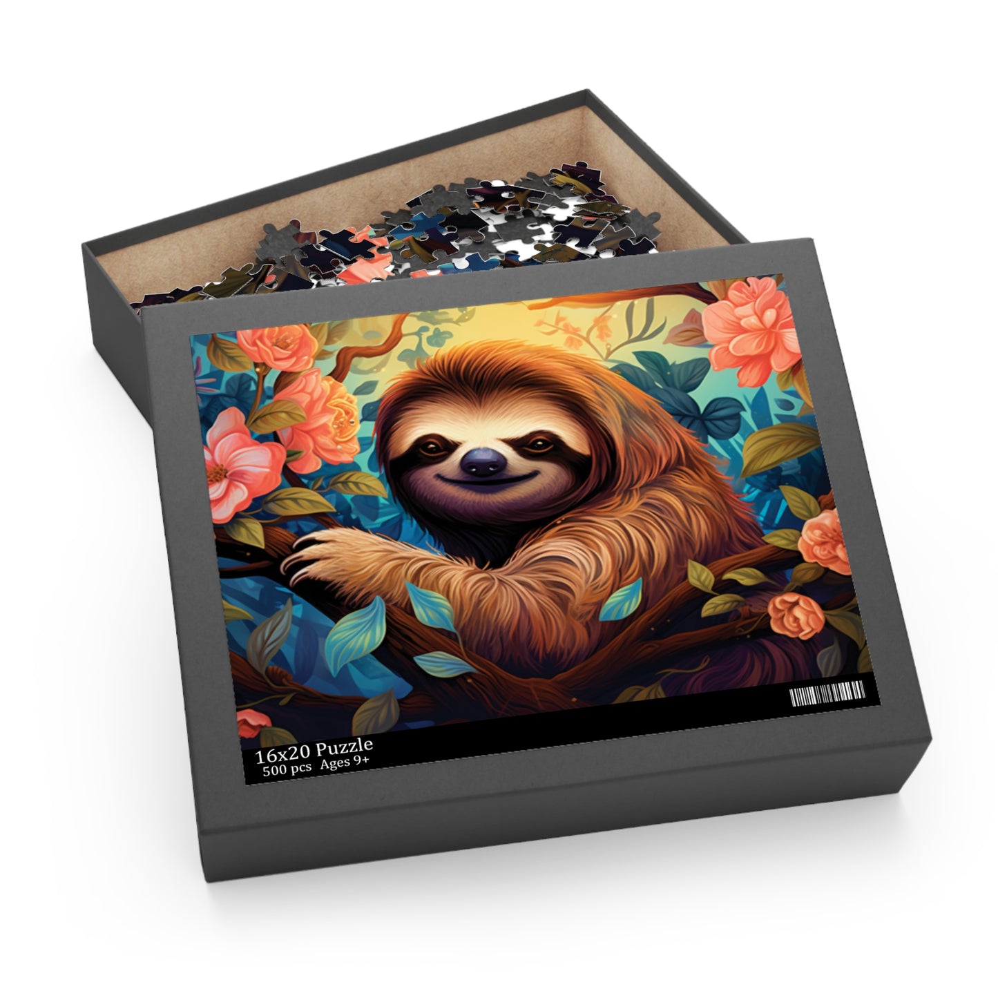 Personalised/Non-Personalised Puzzle, Sloth (120, 252, 500-Piece)