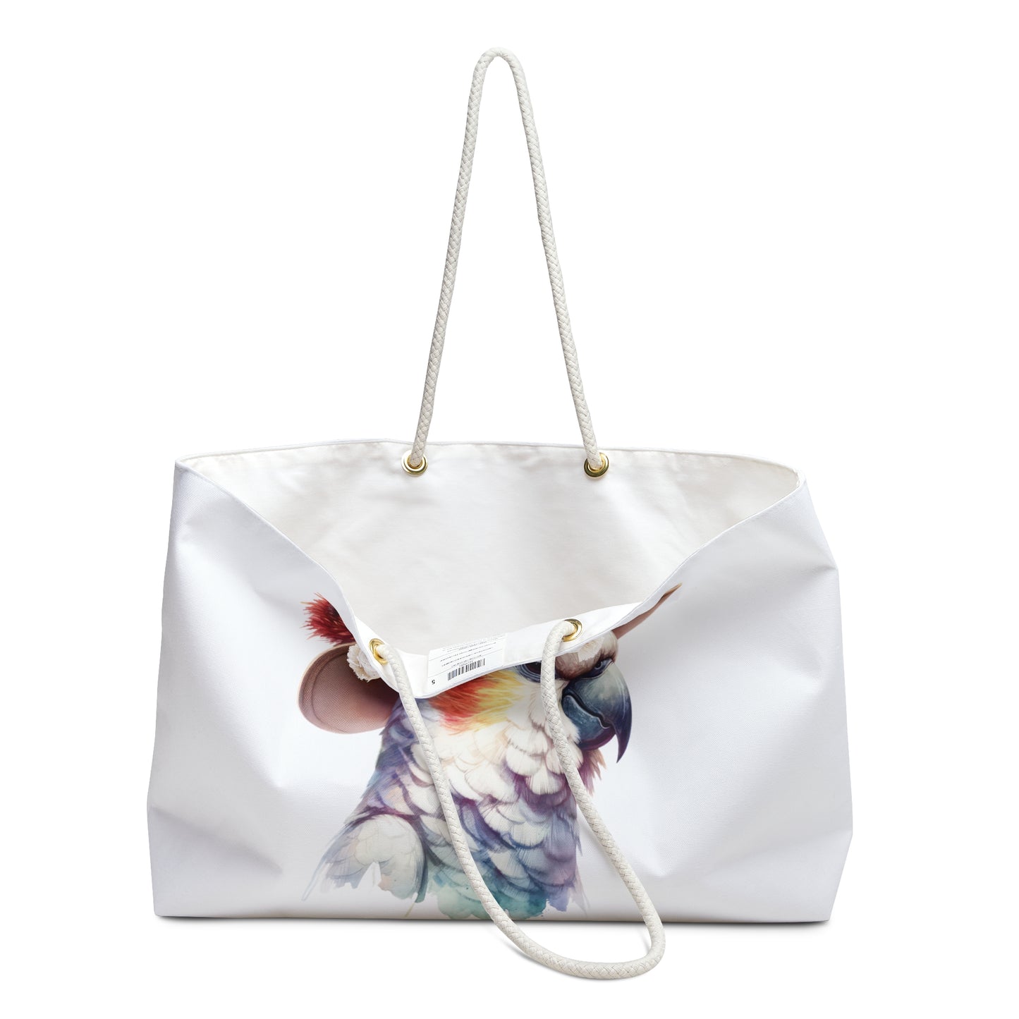 Personalised/Non-Personalised Weekender Bag, Australian Animals, Cockatoo, Large Weekender Bag, Beach Bag, Book Bag