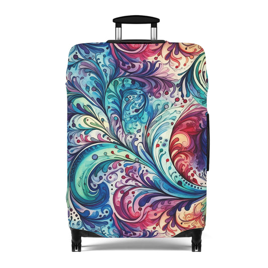 Luggage Cover, Rainbow Paisley