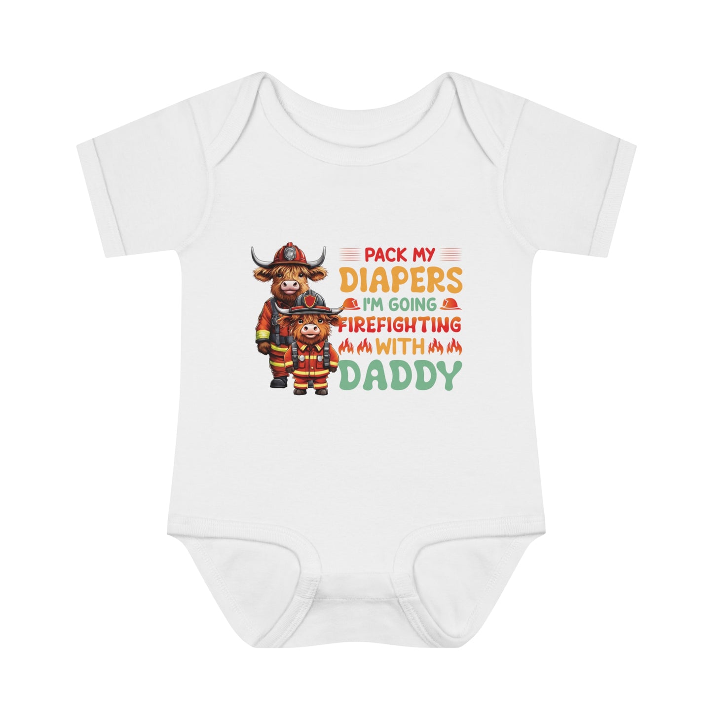 Highlander Firefighter Shirt, Pack my diapers, I am going firefighting with Daddy Shirt, Kids Shirt, Baby Shirt, Baby bodysuit