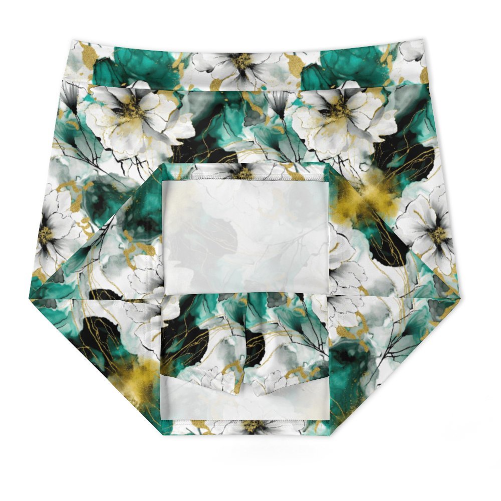 Alcohol Ink A-Line Skirt with Pocket Light proof trouser skirt