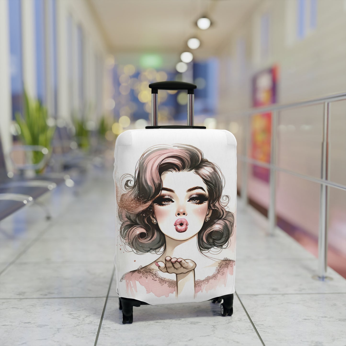 Luggage Cover, Coquette Girl, awd-1483