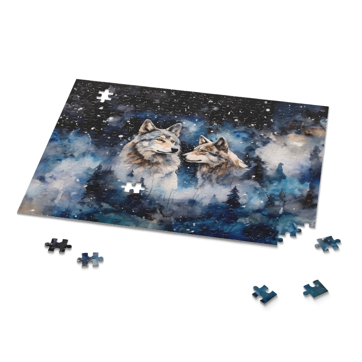 Personalised/Non-Personalised Puzzle, Wolves (120, 252, 500-Piece)