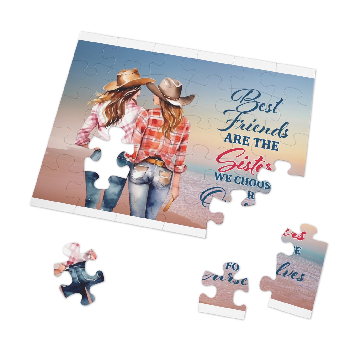 Jigsaw Puzzle, Western, Best Friends are the Sisters we Choose for Ourselves, Personalised/Non-Personalised (30, 110, 252, 500,1000-Piece)