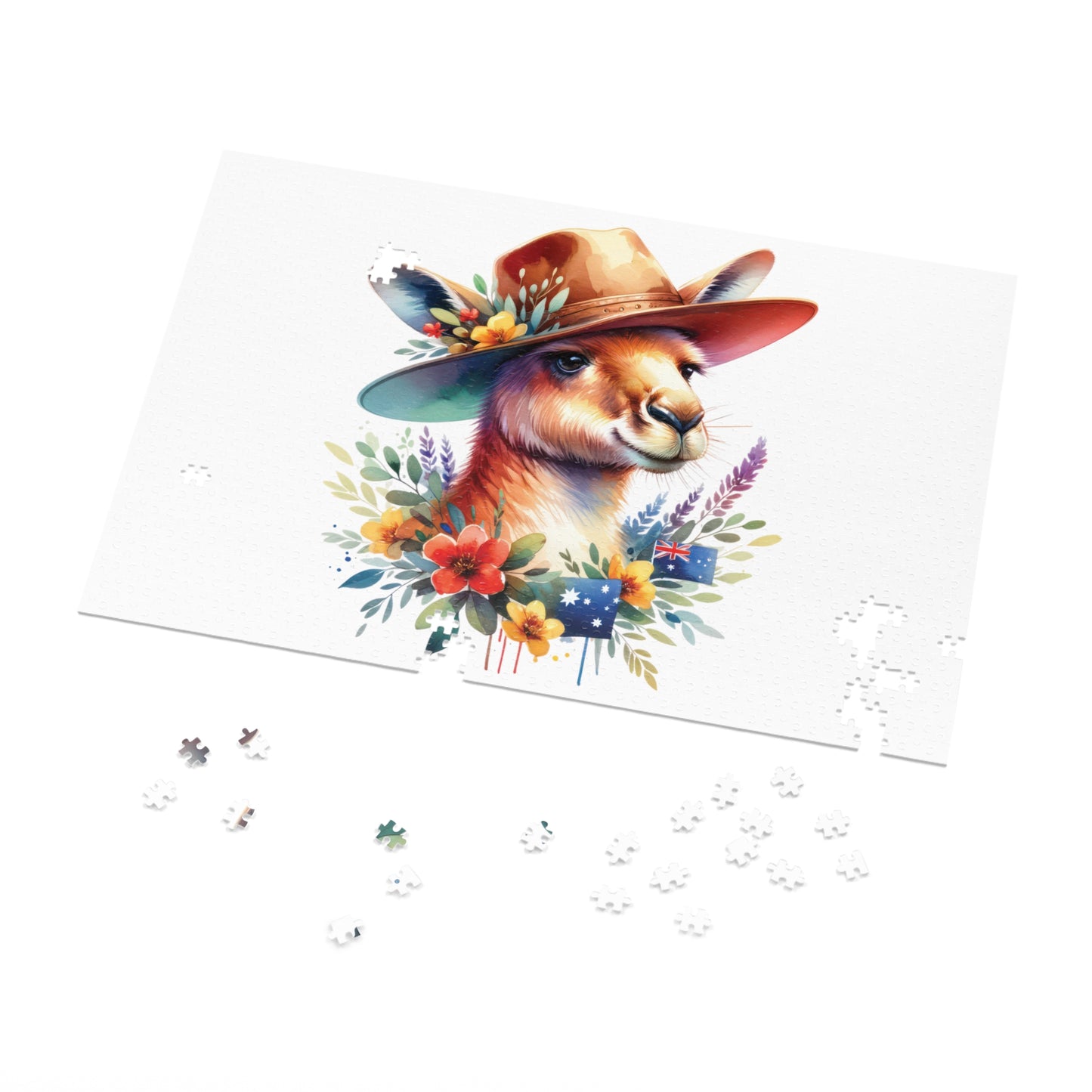 Jigsaw Puzzle in Tin, Australian Animals, Kangaroo, Personalised/Non-Personalised, awd-1315 (30, 110, 252, 500,1000-Piece)