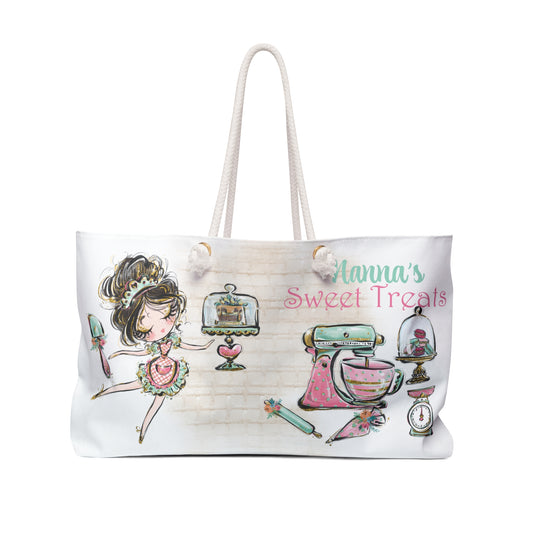 Personalised/Non-Personalised Weekender Bag, Grandma's/Nanna's Sweet Treats, Large Weekender Bag, Beach Bag, Book Bag