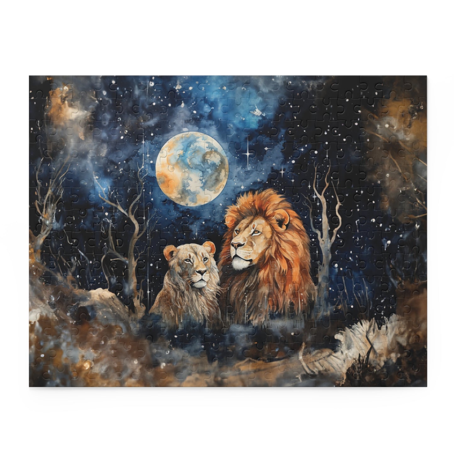 Personalised/Non-Personalised Puzzle, Lions (120, 252, 500-Piece)