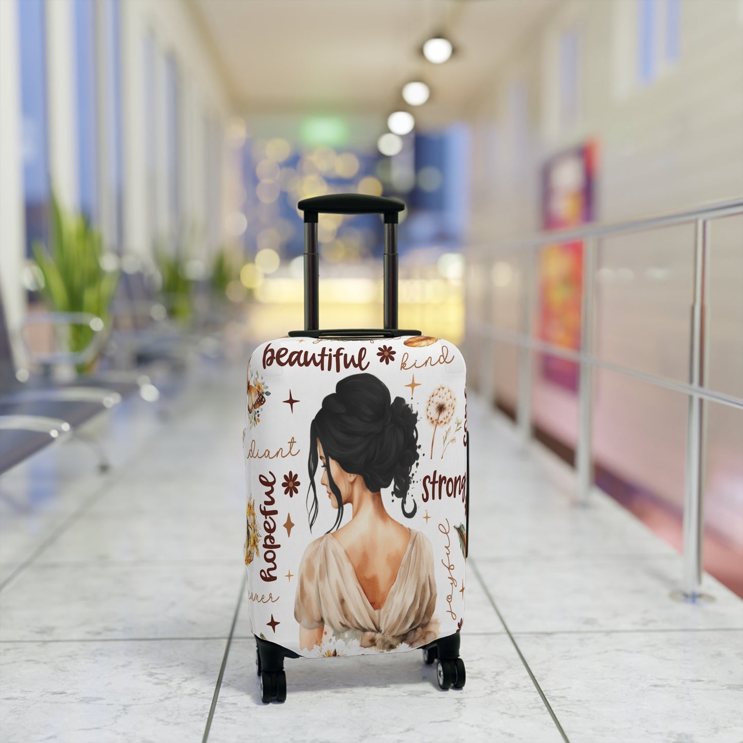 Luggage Cover, Affirmations, Black Hair, awd-502