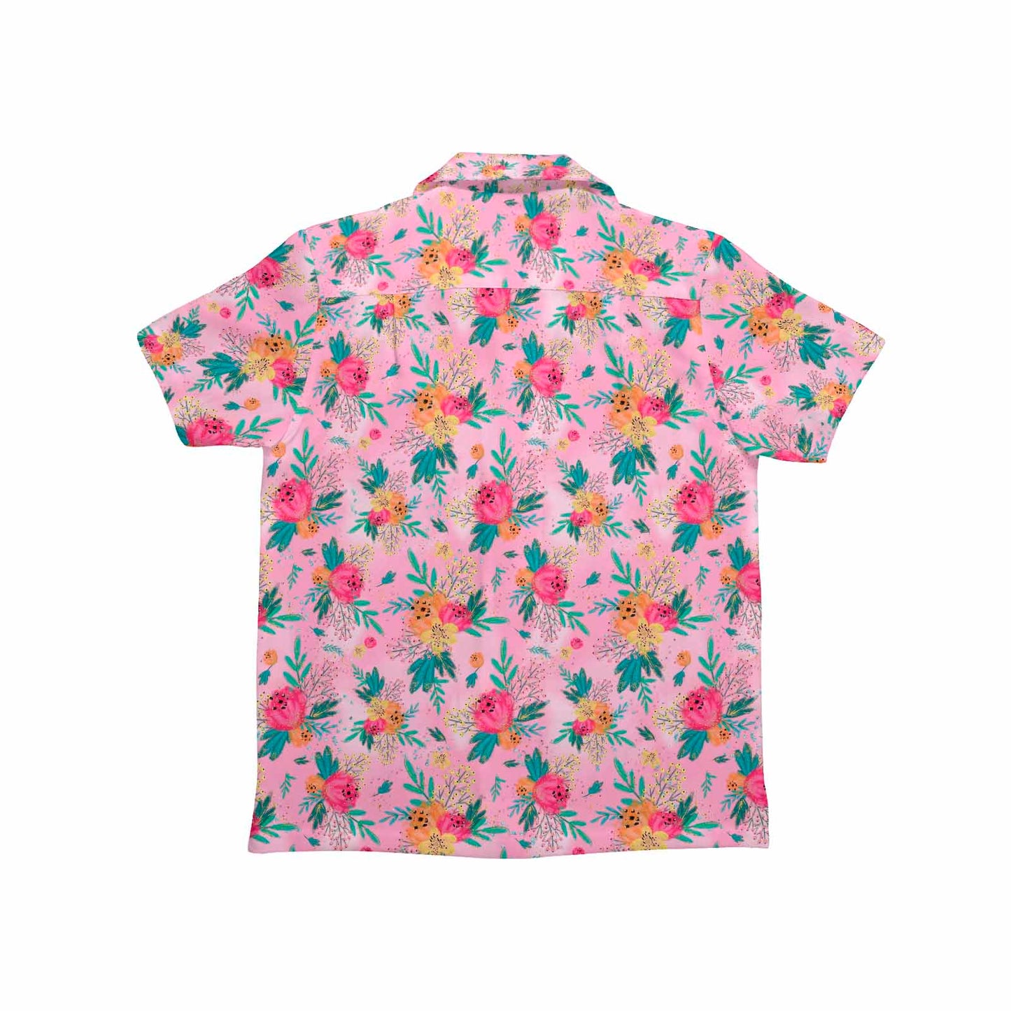 Australian Floral Pink  Little Boys Hawaiian Shirt