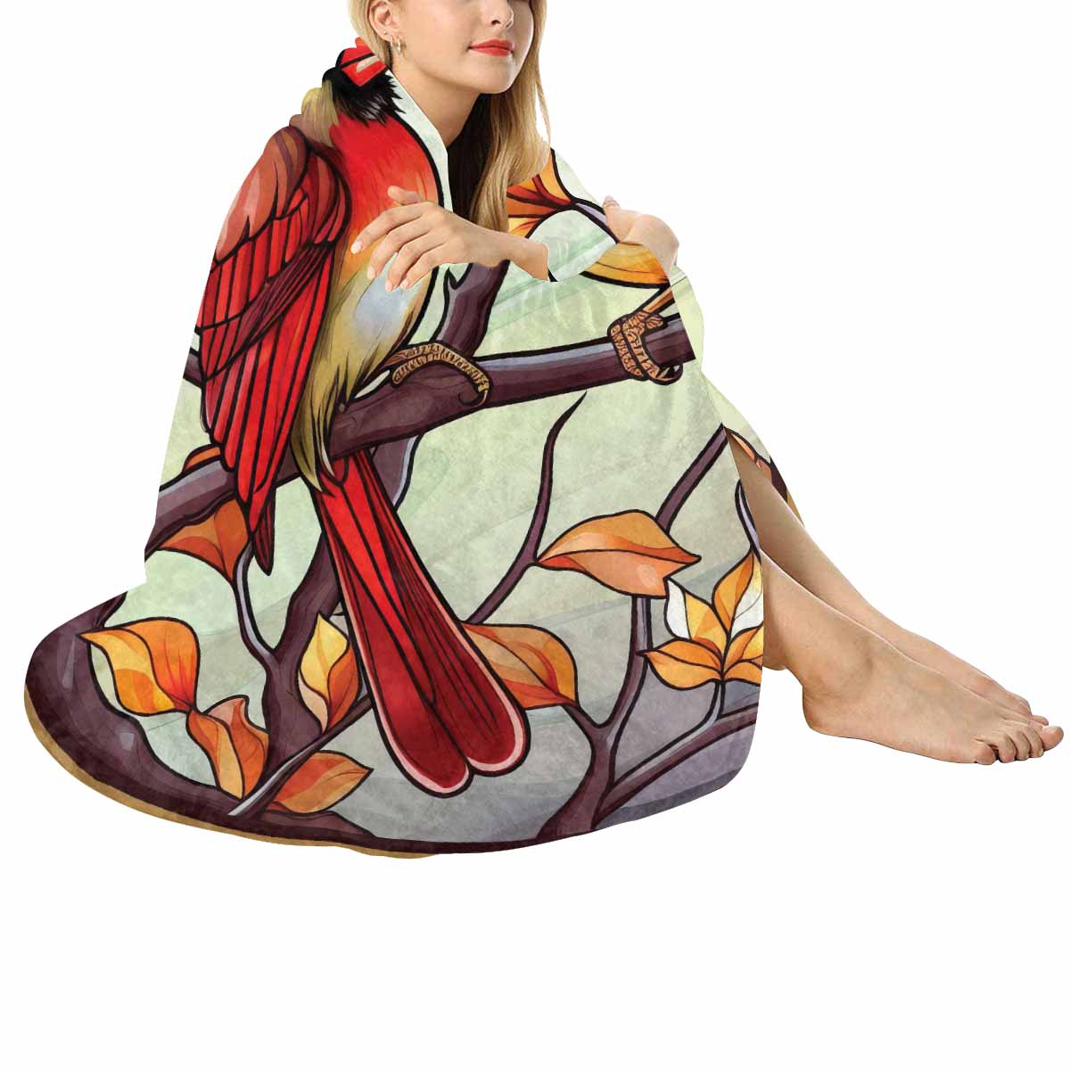 Mandalla_Awd35160  Circular Micro Fleece Blanket 60"