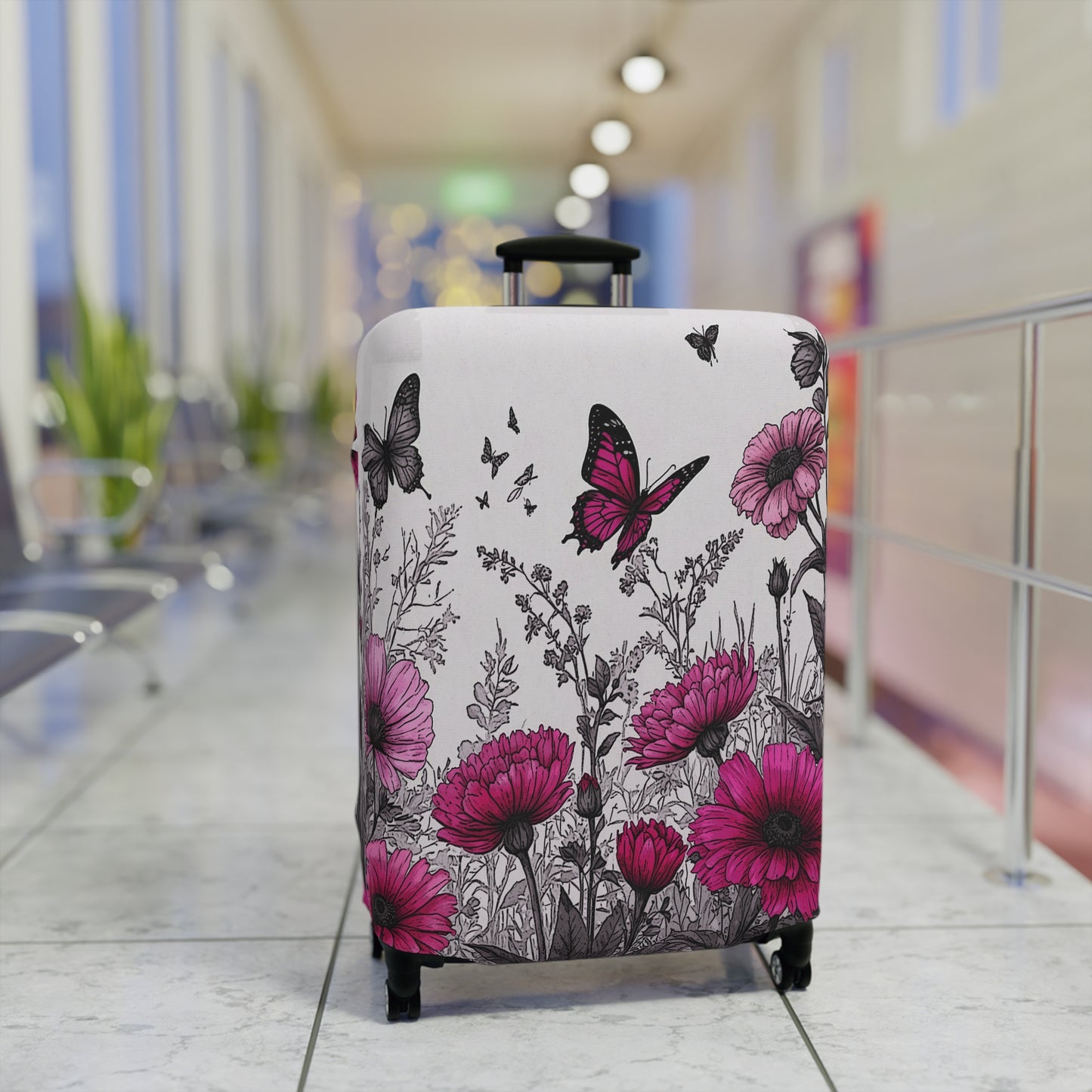 Luggage Cover, Floral and Butterflies, awd-1743