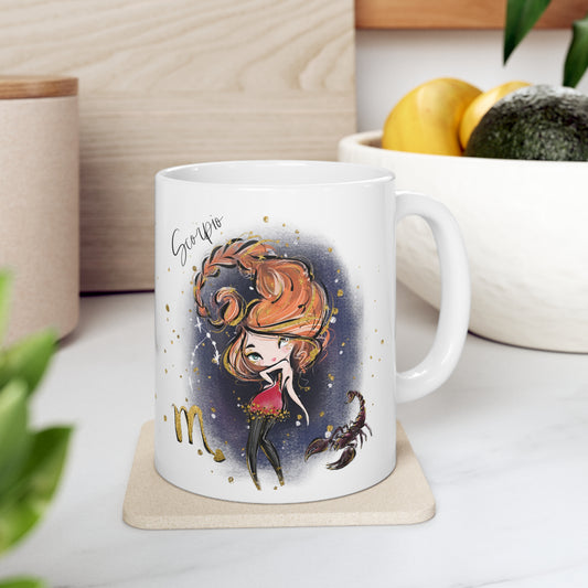 Zodiac Sign, Scorpio, Ceramic Mug 11oz