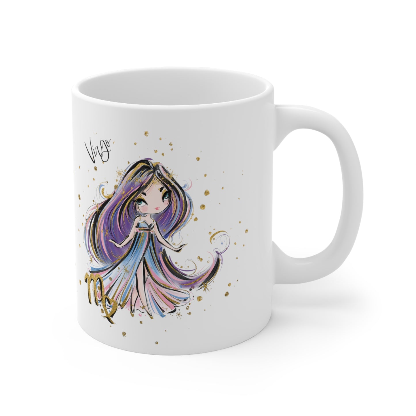 Personalised/Non Personalised Zodiac Sign, Virgo, Ceramic Mug 11oz