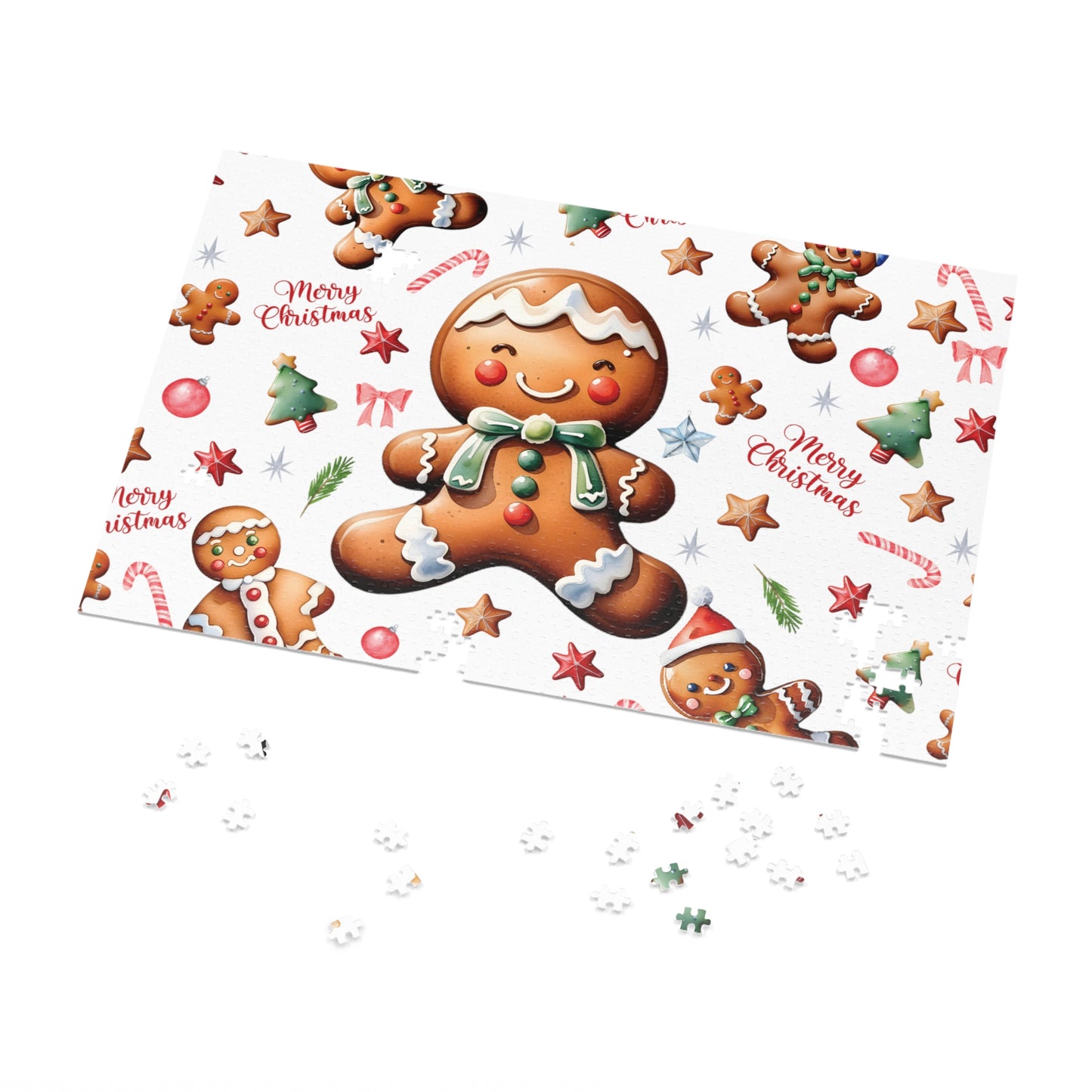 Jigsaw Puzzle, Christmas, Gingerbread Man, Personalised/Non-Personalised (30, 110, 252, 500,1000-Piece)