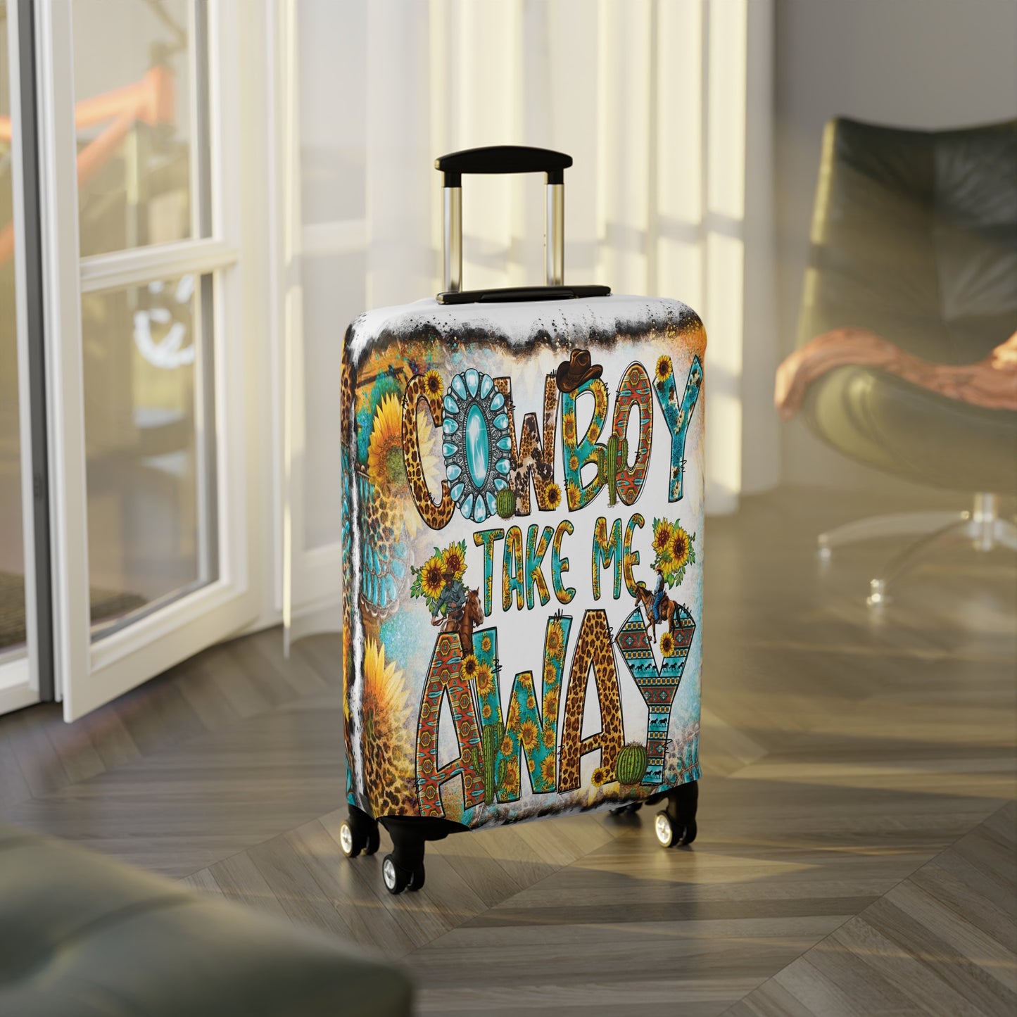 Luggage Cover, Country and Western, Cowboy Take me Away, awd-1026