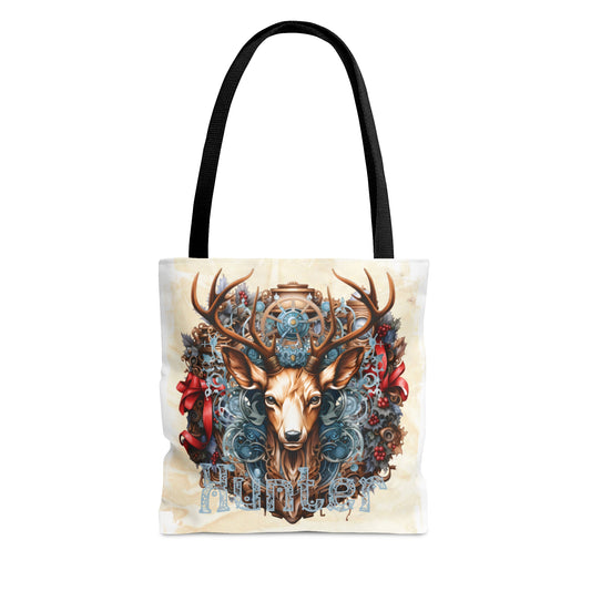 Steampunk Reindeer wreath Personalised Tote Bag, Steampunk Christmas bag, Tote Bag, Personalised/Non-Personalised