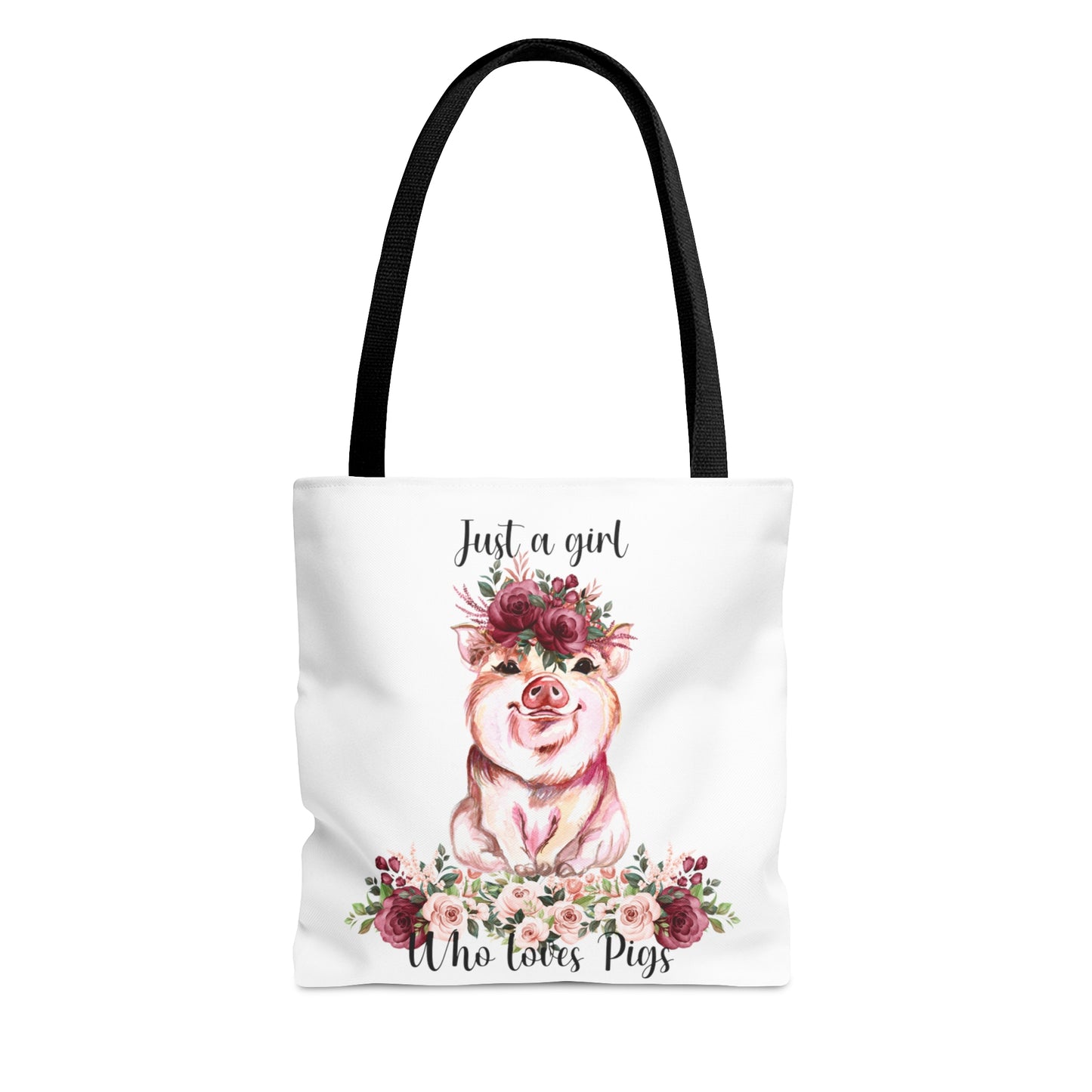 Tote Bag, Just a Girl Who Loves Pigs, Personalised/Non-Personalised Tote bag