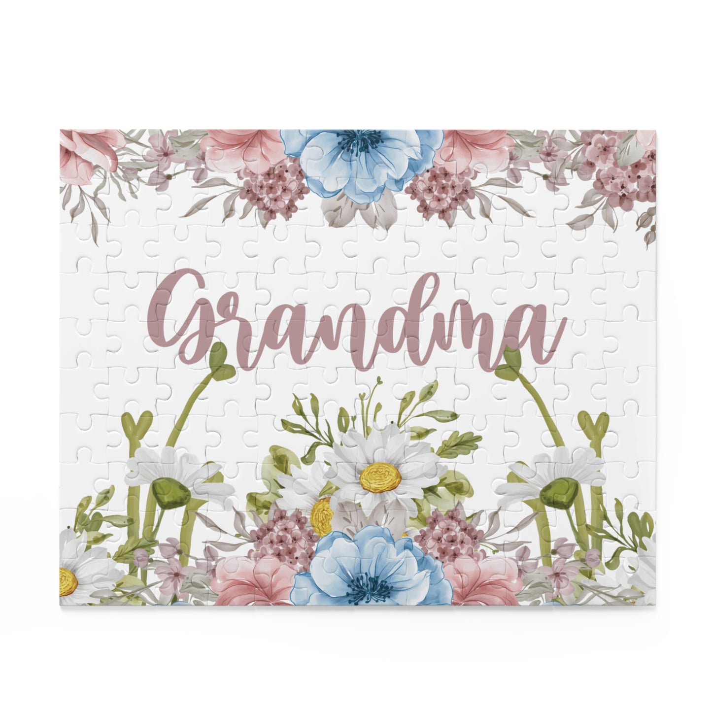 Personalised/Non-Personalised Puzzle, Floral, Grandma (120, 252, 500-Piece)