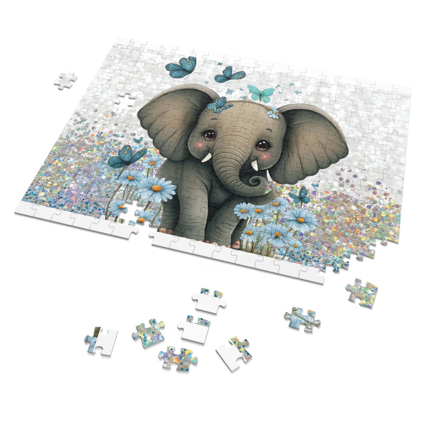 Jigsaw Puzzle, Elephant, Personalised/Non-Personalised (30, 110, 252, 500,1000-Piece)