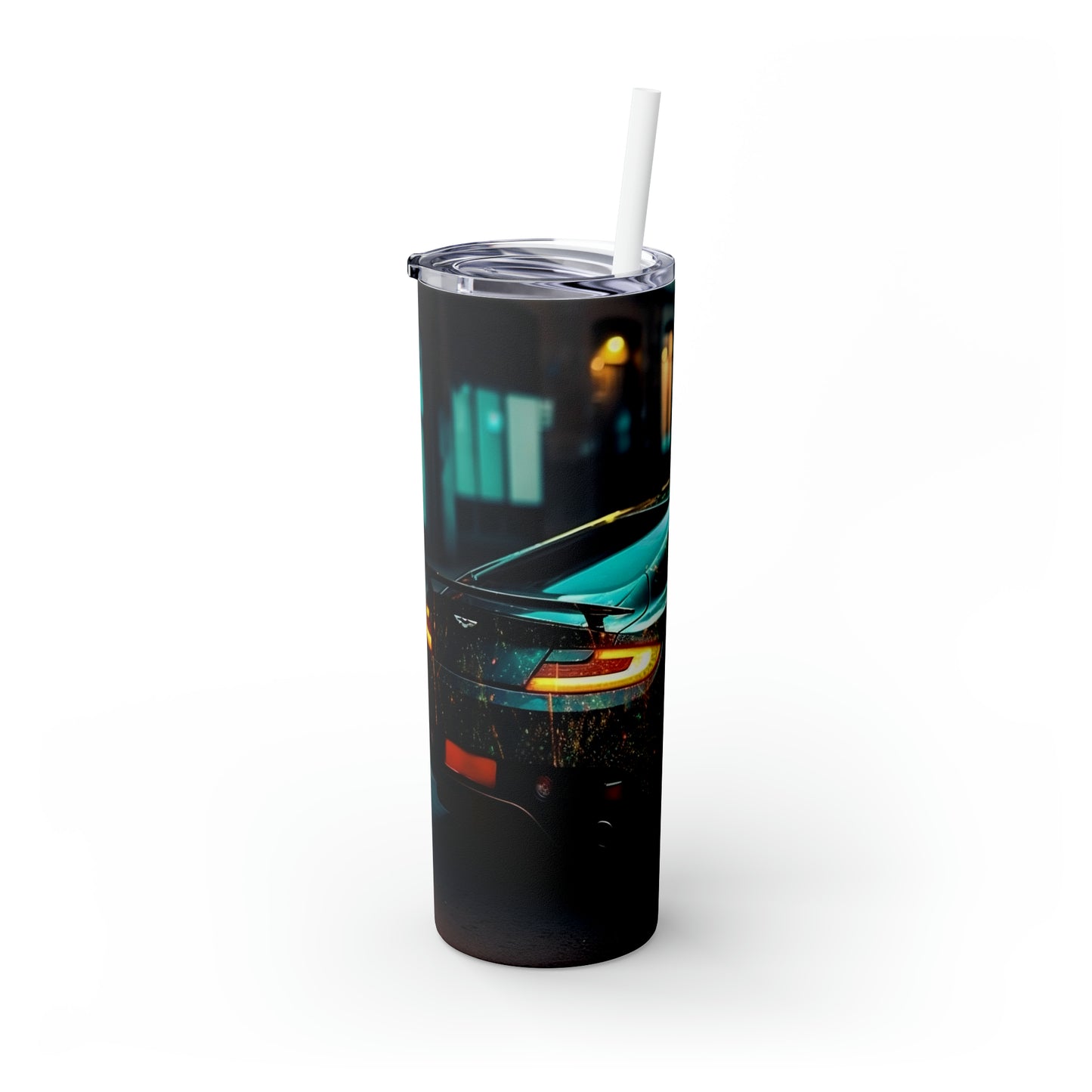 Skinny Tumbler with Straw, 20oz, Car