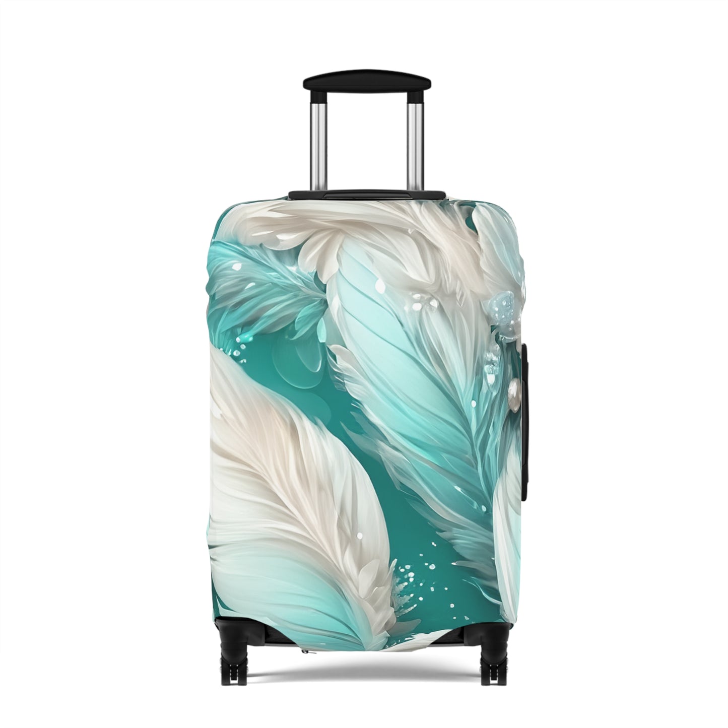 Luggage Cover, Turquoise Floral-3