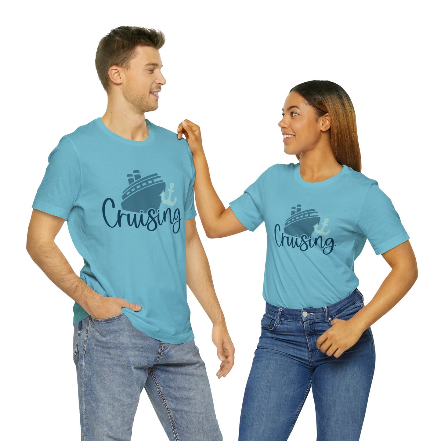 Unisex Adults Jersey Short Sleeve Tee, Cruise Tee, Cruising, 100% Cotton, Light Fabric 142 g/m²