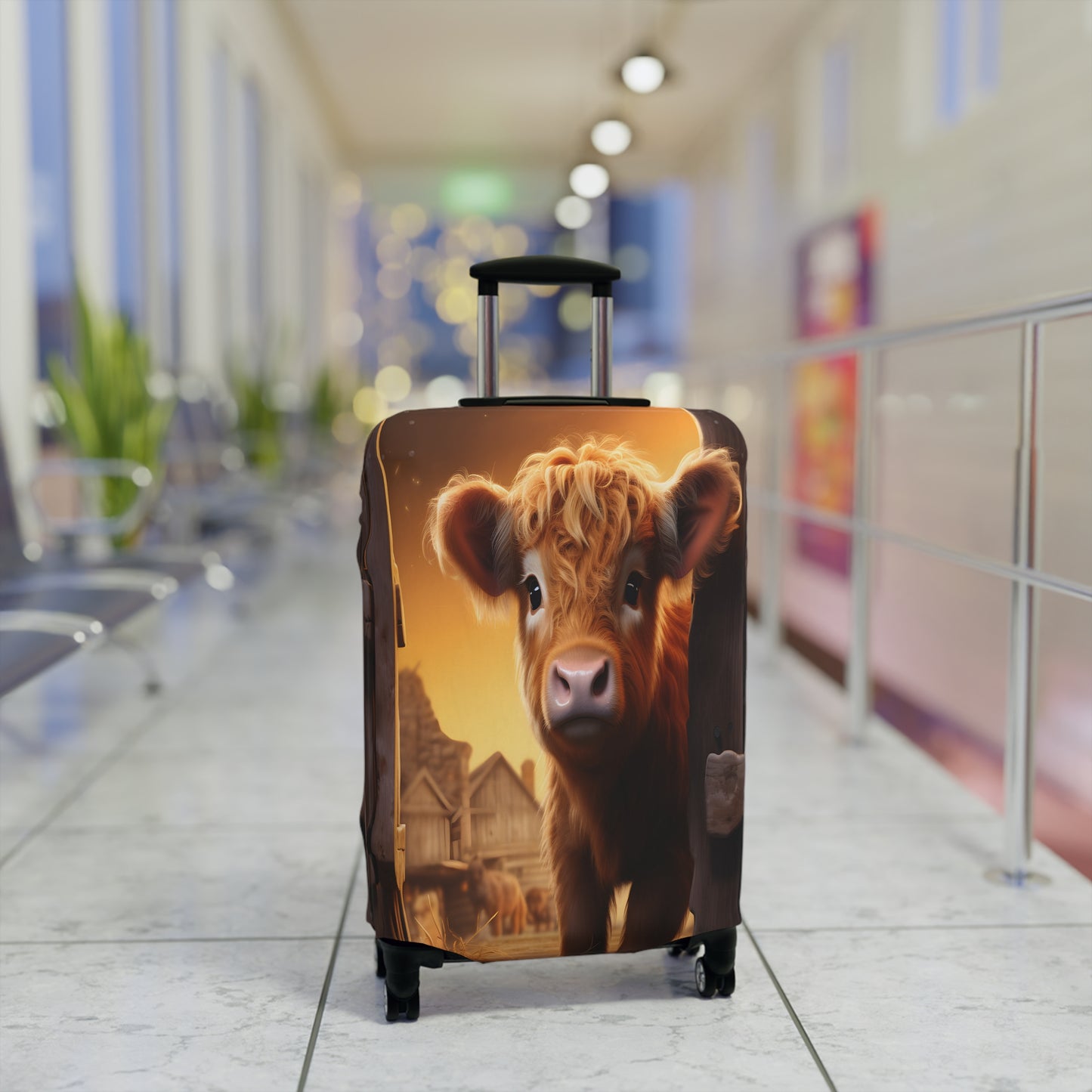 Luggage Cover, Highland Cow, awd-045