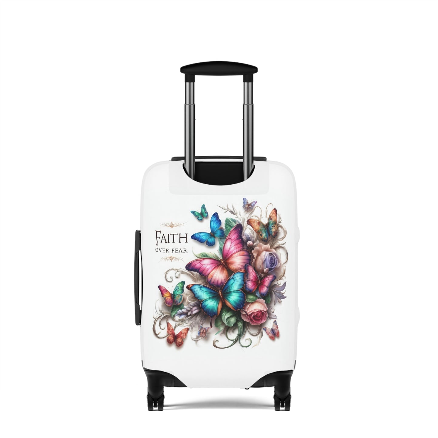 Luggage Cover, Butterflies, Faith over Fear , awd-4031