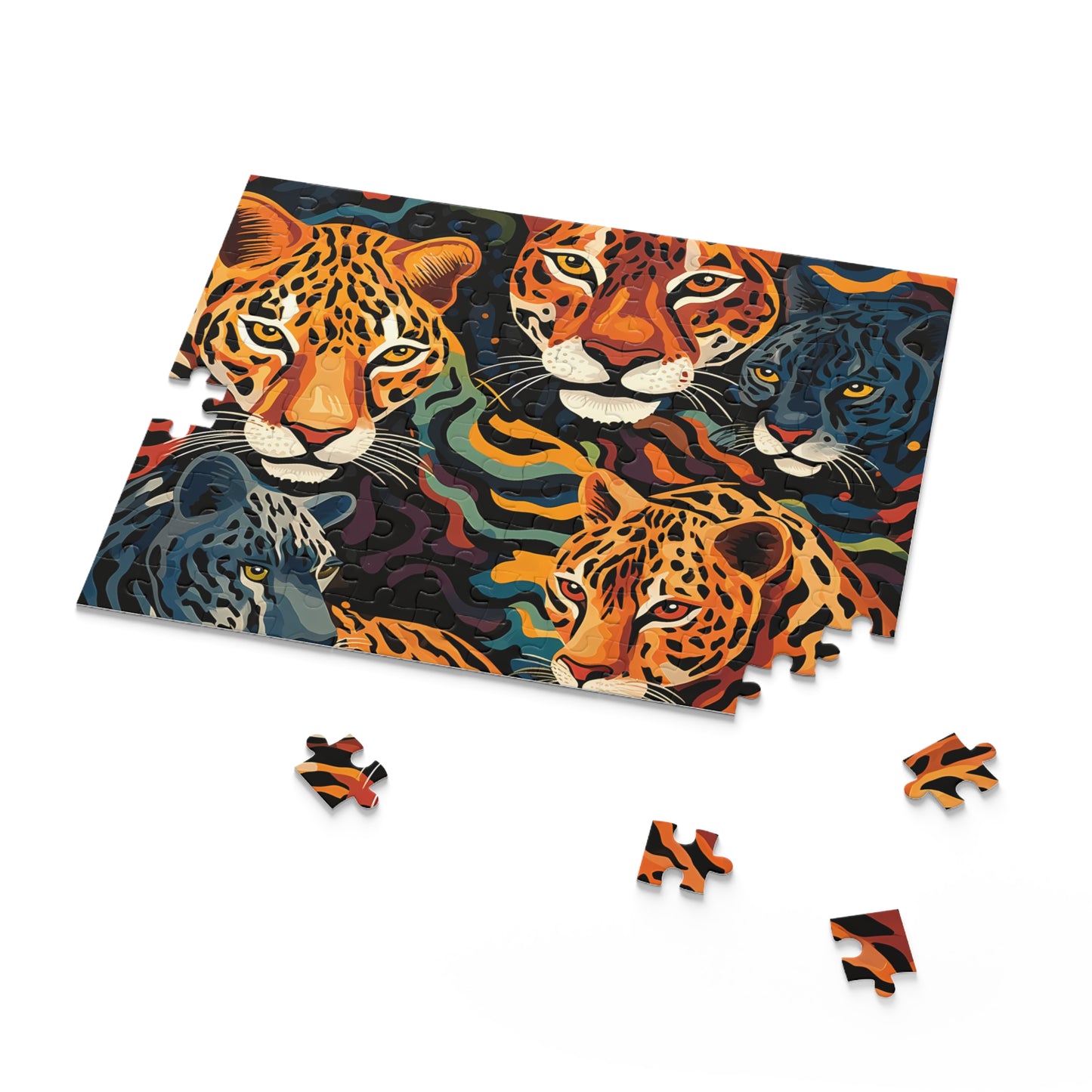 Personalised/Non-Personalised Puzzle, Leopard (120, 252, 500-Piece)