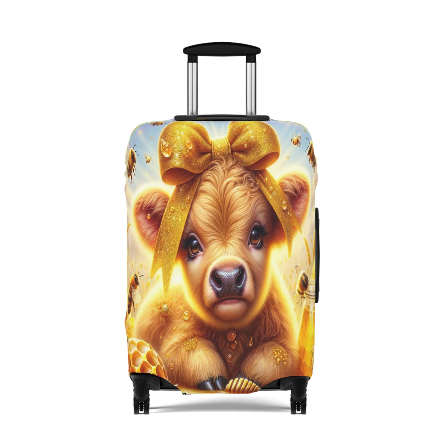 Luggage Cover, Highland Cow, Bees and Honey, awd-1409