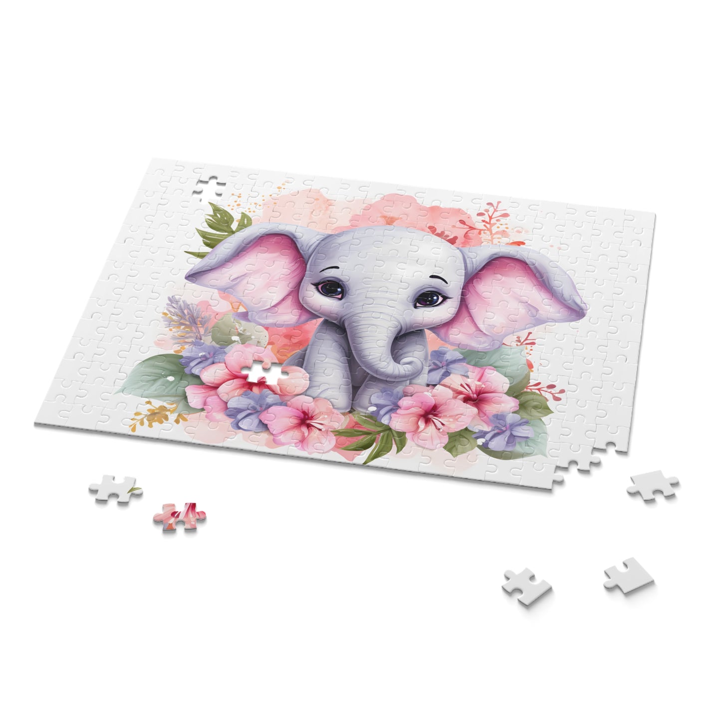 Personalised/Non-Personalised Puzzle, Elephant (120, 252, 500-Piece)