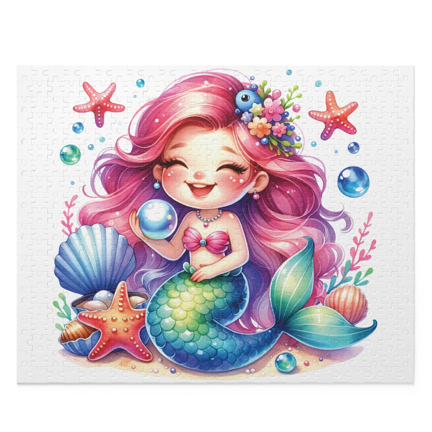 Personalised/Non-Personalised Puzzle, Mermaid (120, 252, 500-Piece)