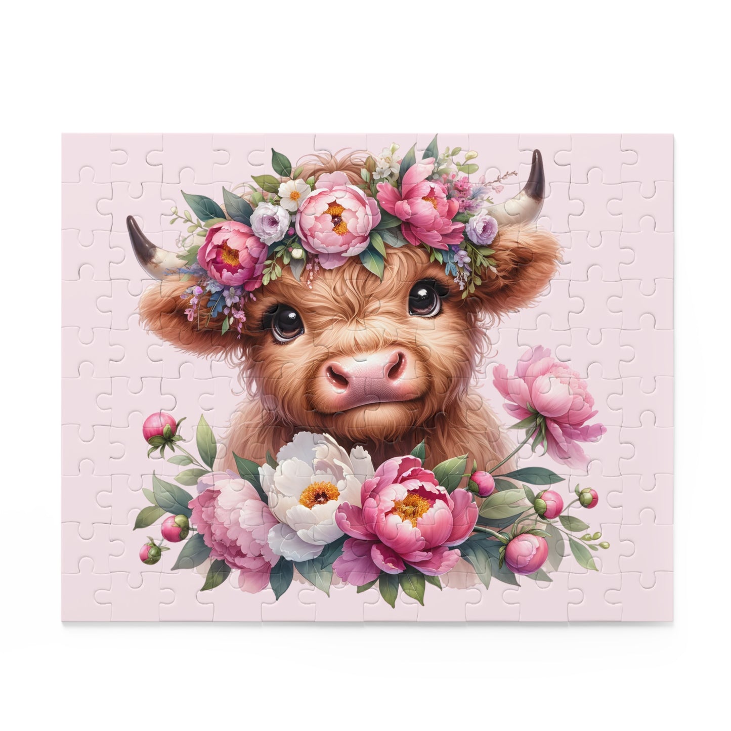 Personalised/Non-Personalised Puzzle, Highland Cow (120, 252, 500-Piece)