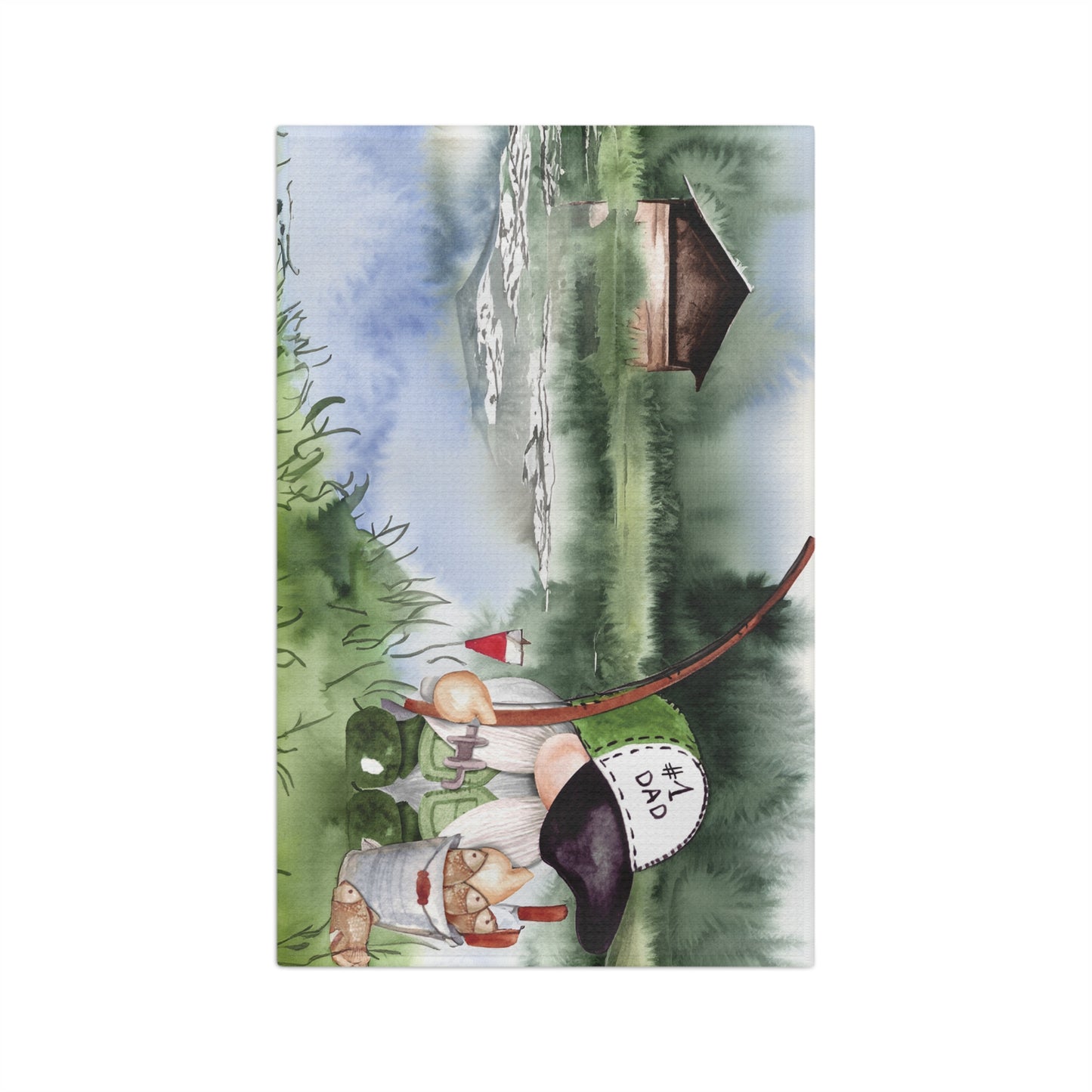 Microfiber Tea Towel Dad Fishing