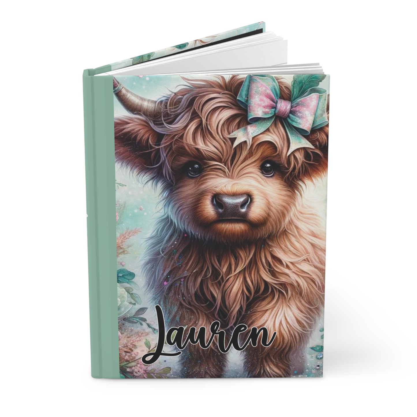 Personalised Hardcover Journal Matte, Highland Cow, awd-1418