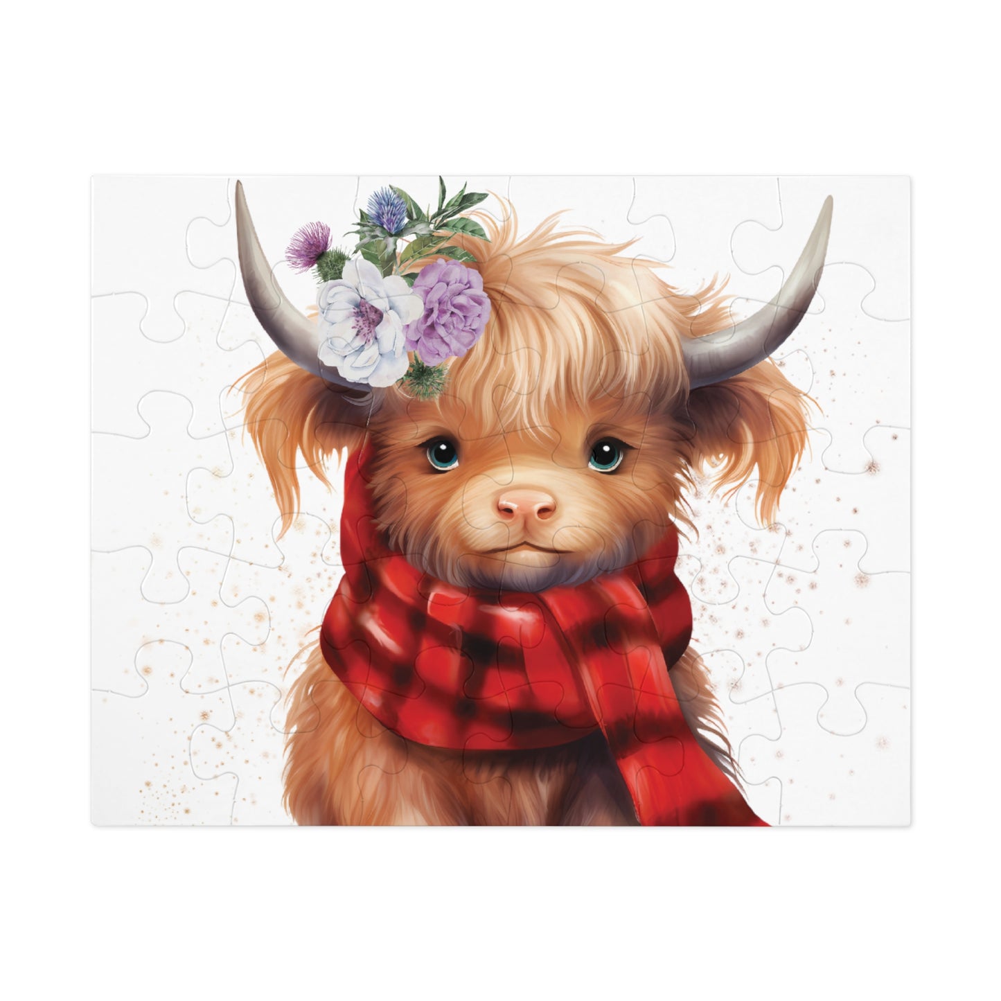 Puzzle, Highland Cow, Personalised/Non-Personalised (30, 110, 252, 500,1000-Piece) Awd-553