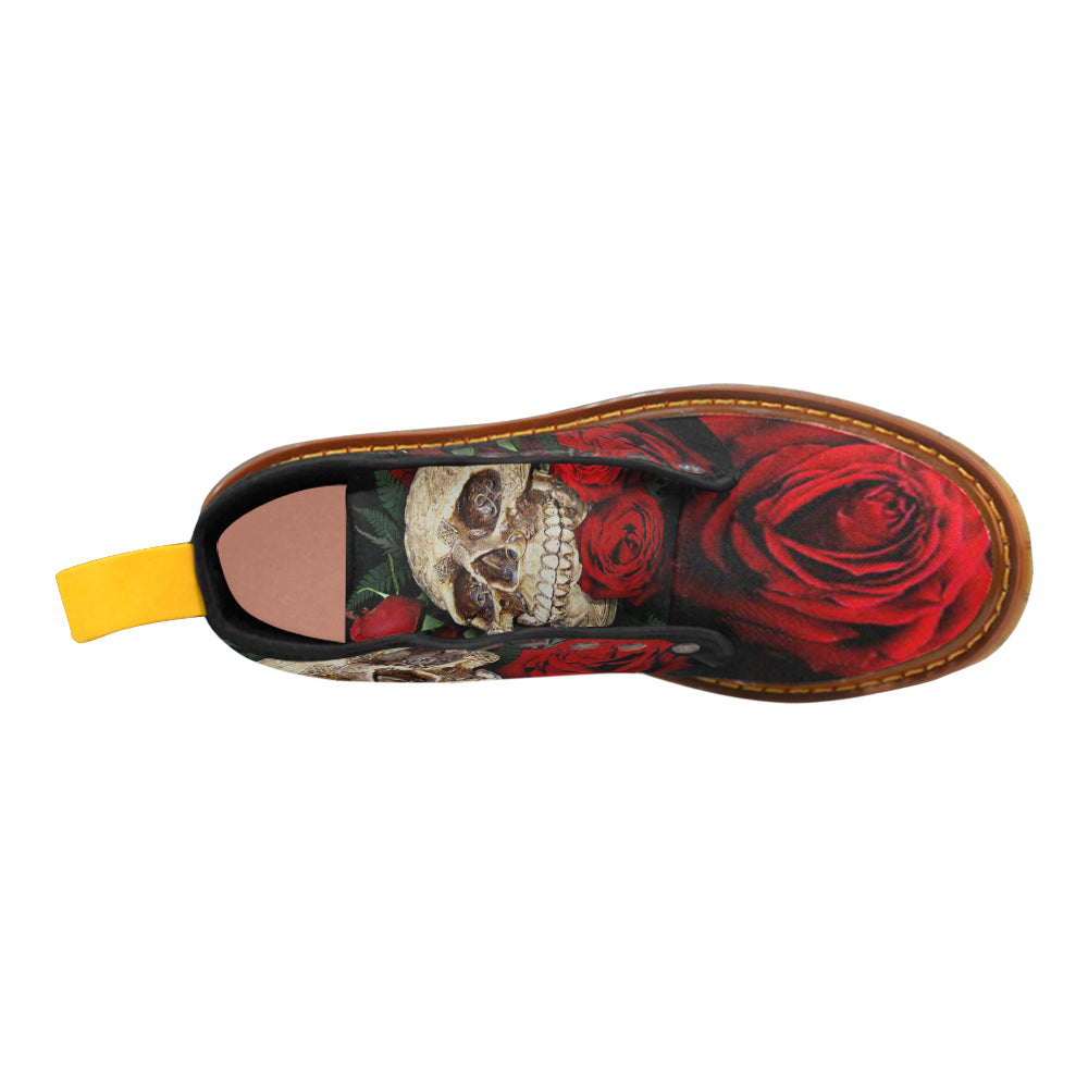 Rose & Skull Martin Boots For Women Model 1203H