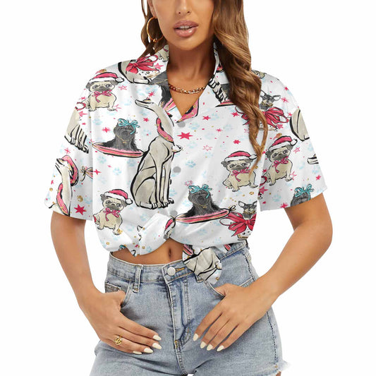 Dog Christmas  Women's Hawaiian Shirt