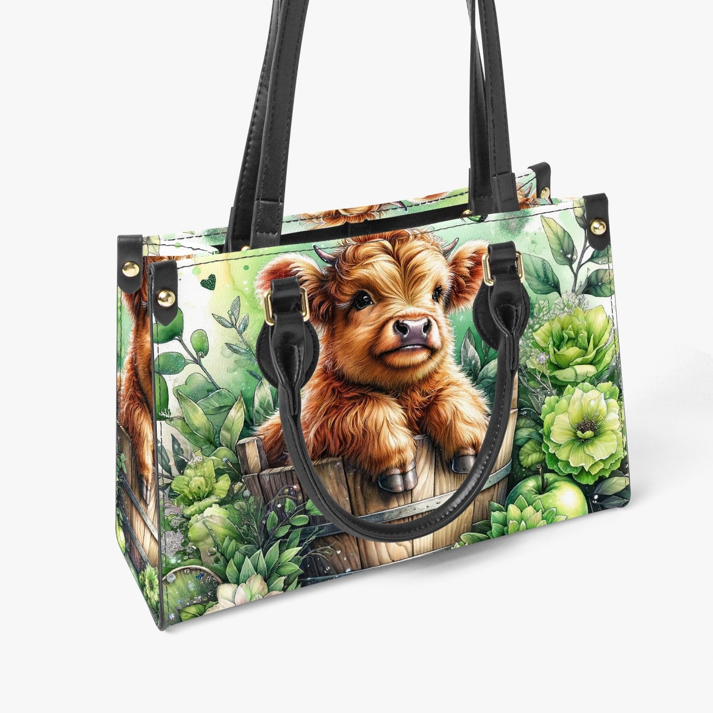 Women's Tote Bag - Long Strap - Highland Cow