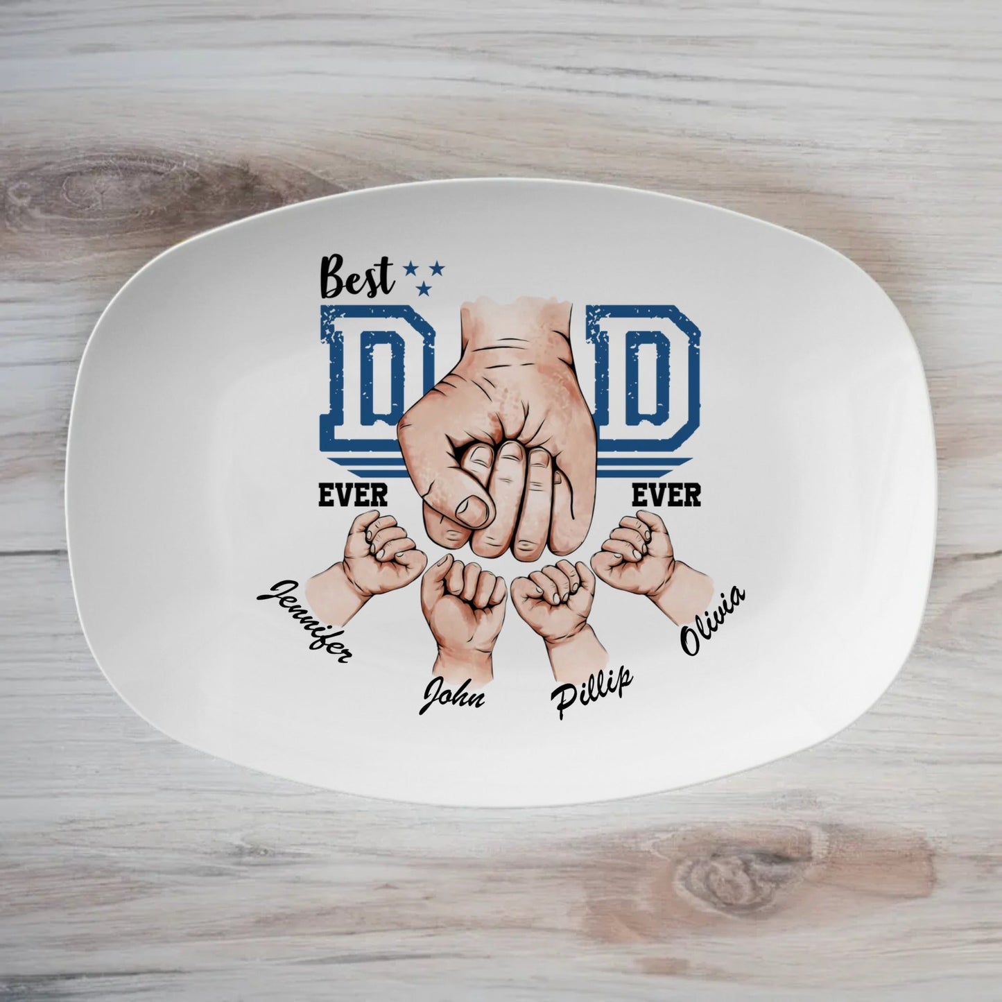 Best Dad Ever Fist Bump Platter